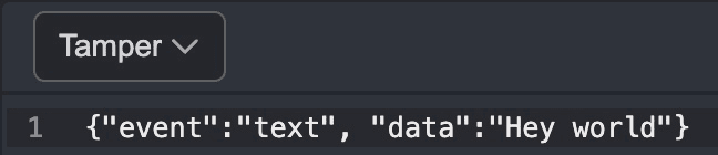 Viewing the modified message.
