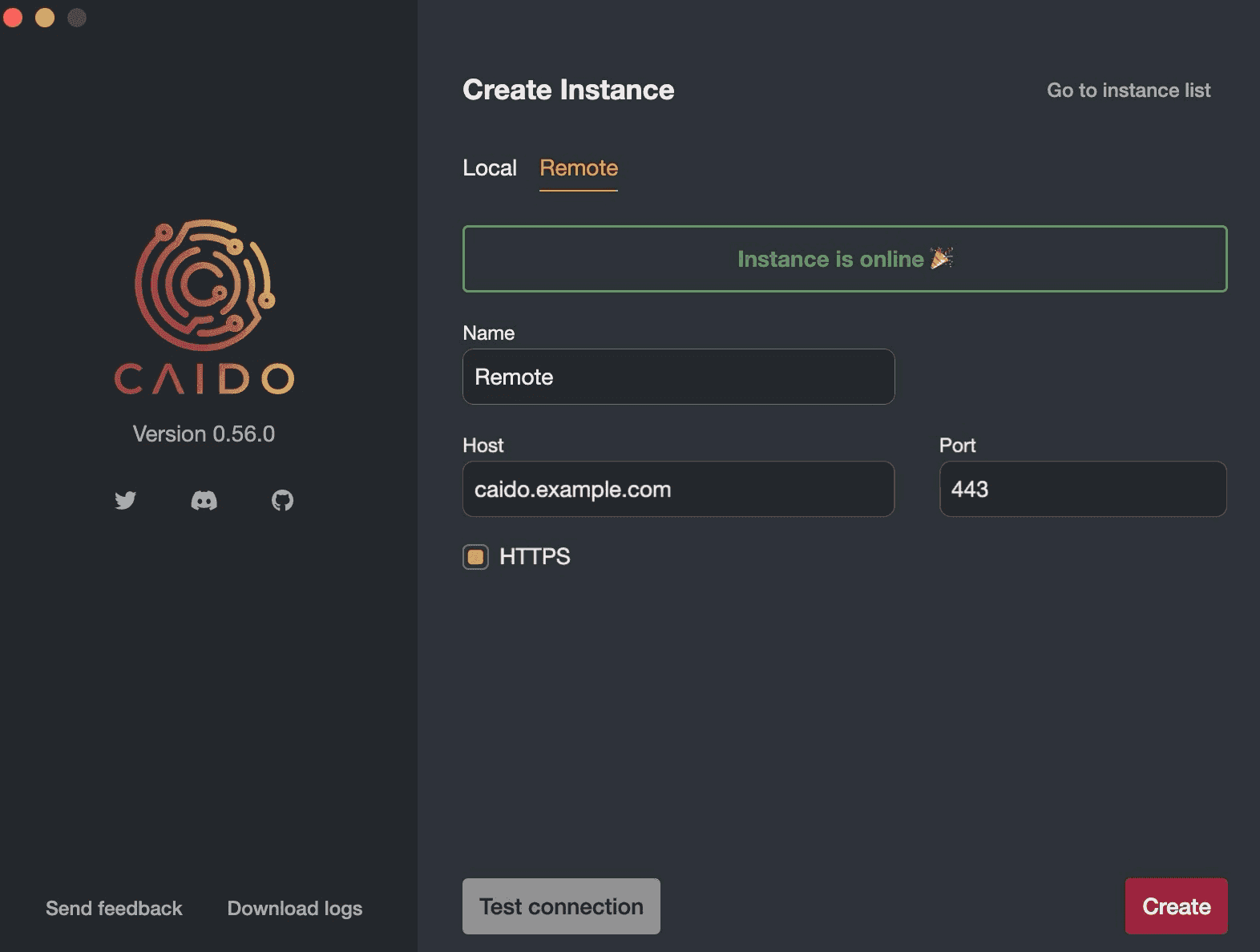 Creating a new remote instance.