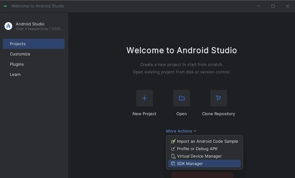SDK Manager.